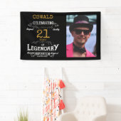 21e verjaardag foto sjabloon Legendary Spandoek (Insitu)