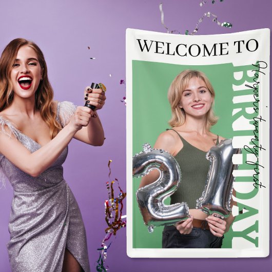 21e verjaardag foto studentenfeest spandoek