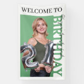 21e verjaardag foto studentenfeest spandoek (Verticaal)