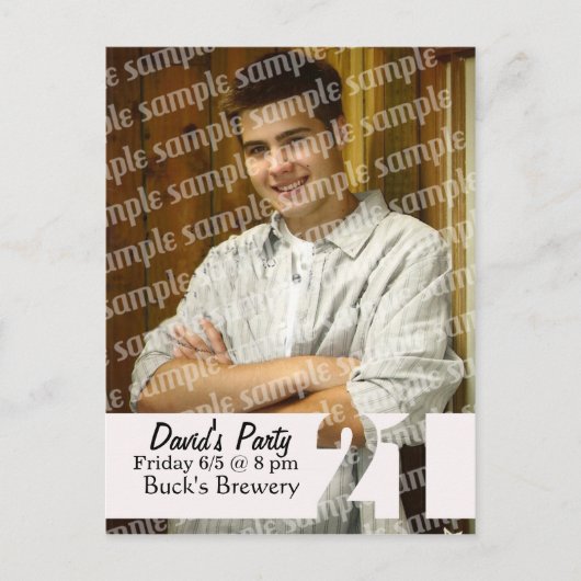 21e verjaardag fotokaart briefkaart (Voorkant)