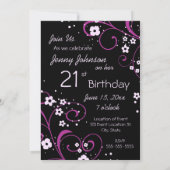 21e verjaardag Fotouitnodigingskaart Kaart (Achterkant)