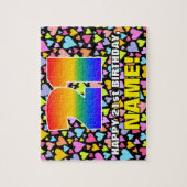 21e verjaardag — Fun, liefhebbende hartvormen + "2 Legpuzzel (Verticaal)