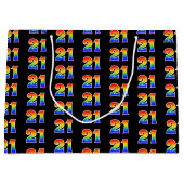 21e verjaardag: Fun Rainbow Event Nummer 21 Patroo Groot Cadeauzakje (Voorkant)