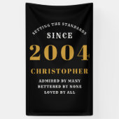 21e Verjaardag Geboren 2004 Naam Toevoegen Zwart G Spandoek (Verticaal)