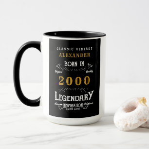 21e verjaardag Geboren in 2000 Legende Gepersonali Mok