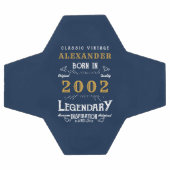 21e verjaardag Geboren in 2002 Monogram naam Legen Voetbal (Enkel)