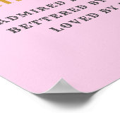 21e verjaardag Geboren in 2002 Naam Roze grijs toe Poster (Hoek)