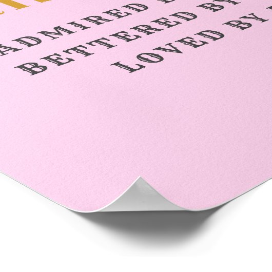 21e verjaardag Geboren in 2002 Naam Roze grijs toe Poster (Hoek)