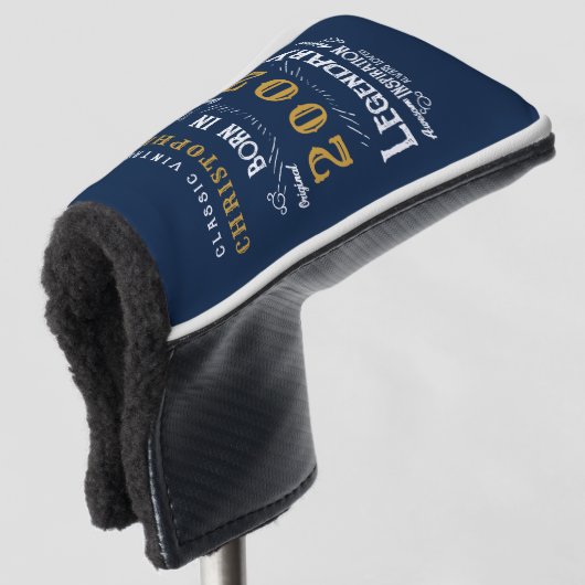 21e verjaardag Geboren in 2002 Naam toevoegen Lege Golfheadcover (3/4 voorkant)