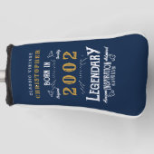 21e verjaardag Geboren in 2002 Naam toevoegen Lege Golfheadcover (Voorkant)