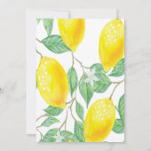 21e verjaardag gele citroenen wit kaart (Achterkant)
