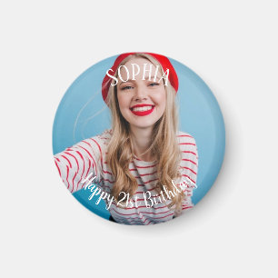 21e verjaardag gepersonaliseerd magneet