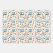 21e verjaardag gevierd gesimuleerde kantinten die  inpakpapier vel (Voorkant 3)