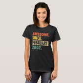 21e verjaardag Geweldige sinds februari 2002 21 ja T-shirt (Voorkant volledig)
