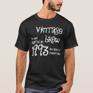 21e verjaardag Gift 1993  Brew Black White T-shirt