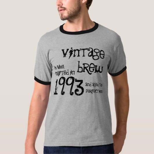21e verjaardag Gift 1993 Brew Name For Hem T-shirt (Voorkant)