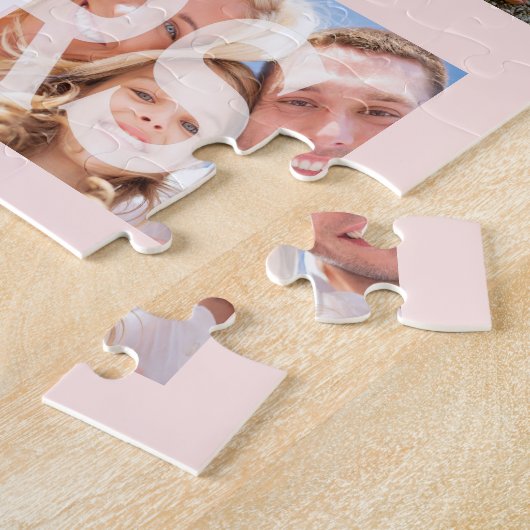 21e verjaardag glitter druppelt foto roos gouden r legpuzzel (Zijkant)