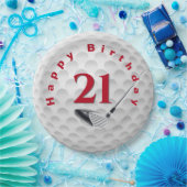 21e verjaardag Golf Ball Design Bord (Feest)
