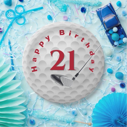 21e verjaardag Golf Ball Design Bord (Feest)
