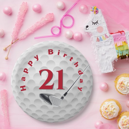 21e verjaardag Golf Ball Design Bord (Feest)