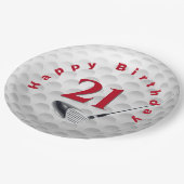 21e verjaardag Golf Ball Design Bord (Gekanteld)