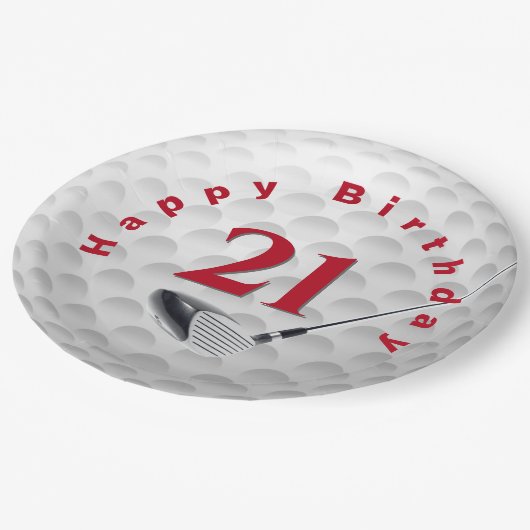 21e verjaardag Golf Ball Design Bord (Gekanteld)