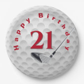 21e verjaardag Golf Ball Design Bord (Voorkant)