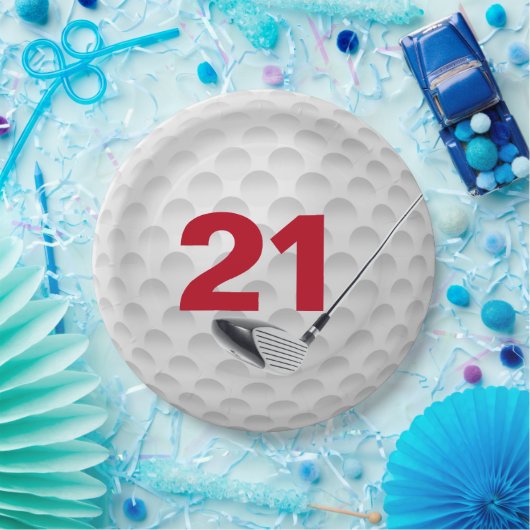 21e verjaardag Golf Ball Design Bord (Feest)