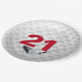 21e verjaardag Golf Ball Design Bord (Gekanteld)