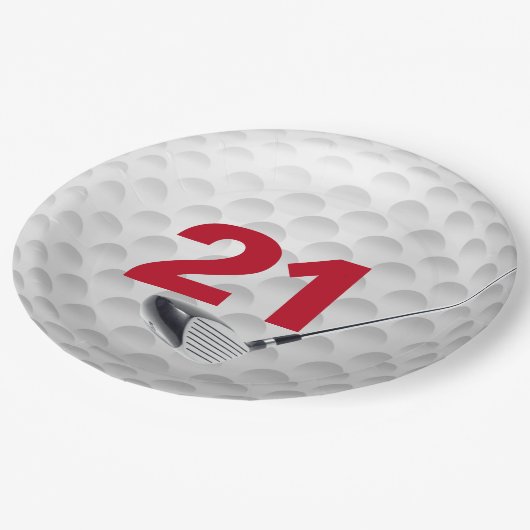 21e verjaardag Golf Ball Design Bord (Gekanteld)