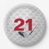 21e verjaardag Golf Ball Design Bord (Voorkant)