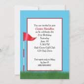 21e verjaardag golf themafeest kaart (Achterkant)