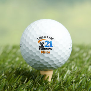 21e verjaardag golfballen 21 jaar grappig cadeau b