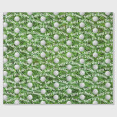 21e verjaardag golfballen op gras inpakpapier (Vlak)