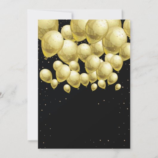 21e verjaardag gouden ballonnen kaart (Achterkant)
