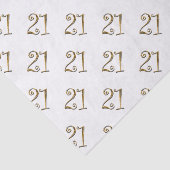 21e verjaardag gouden elegant tissuepapier (Detail)