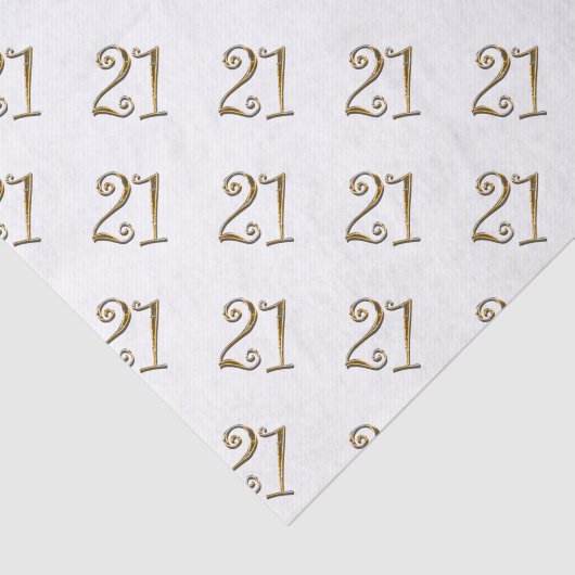 21e verjaardag gouden elegant tissuepapier (Detail)