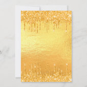 21e verjaardag gouden glitter druppels kaart (Achterkant)