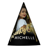 21e verjaardag gouden sleutel gepersonaliseerde fo feesthoedjes (Voorkant)