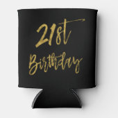 21e Verjaardag Goudfolie Verjaardag Koelbox Blikjeskoeler (Voorkant)