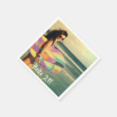 21e verjaardag hallo 21 fotomeisje servet (Hoek)