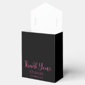 21e Verjaardag Heet Roze Glitter Zwart Dank Je Bedankdoosjes (Geopend)