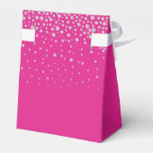 21e Verjaardag Heet Roze Glitterende Dank Je Bedankdoosjes (Achterkant)