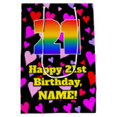 21e verjaardag: Het liefhebbende Kunstpatroon, Reg Medium Cadeauzakje (Achterkant)