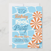 21e verjaardag ideeën Zomer Zwembad Party Paraplu' Kaart (Voorkant)