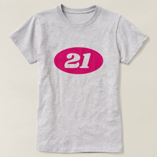 21e verjaardag in shirt voor meisje (Design voorkant)