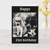 **21e VERJAARDAG IS DE "COOLSTE" EVER KAART (Gele Bloem)