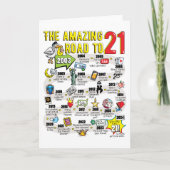 21e verjaardag Kaart (Voorkant)