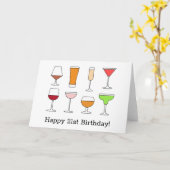 21e verjaardag Kaart (Gele Bloem)