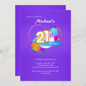 21e verjaardag kaart (Voorkant / Achterkant)